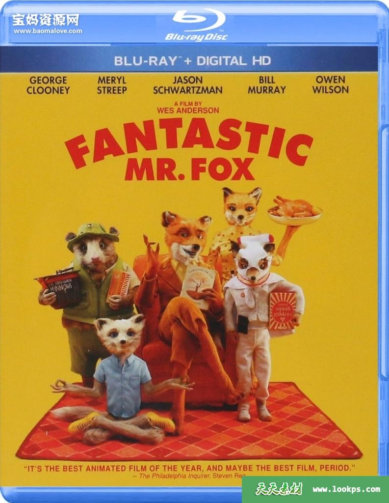 《了不起的狐狸爸爸FantasticMr.Fox》[2009][国语/粤语/英语/英语导评][720P][MKV]-天天素材网