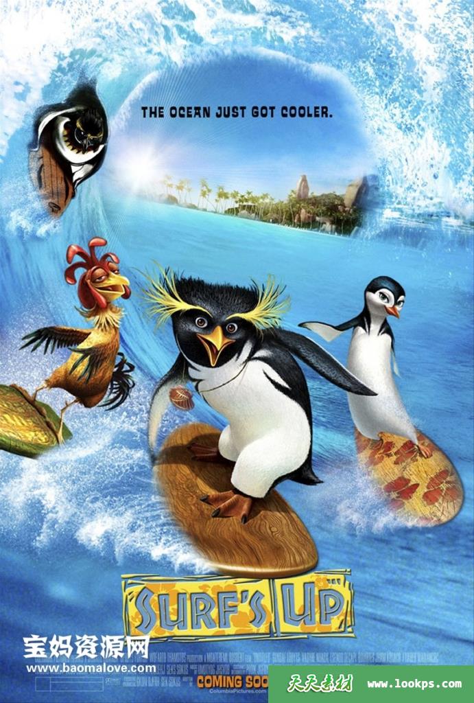 《冲浪企鹅Surf'sUp》[2007][英语][1080P][MKV]-天天素材网