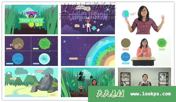 YouTube的crash course kids频道 地球自然科学视频共22集下载 mp4高清720p 百度云网盘-天天素材网