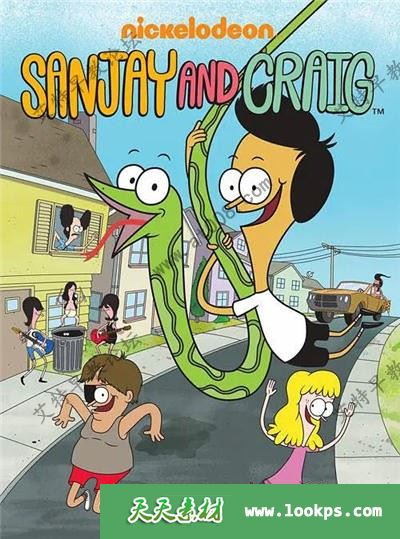 《三三爬爬秀 Sanjay and Craig》英文版第一季全39集下载 mp4/1080p 美国情景喜剧动画片 百度云网盘-天天素材网